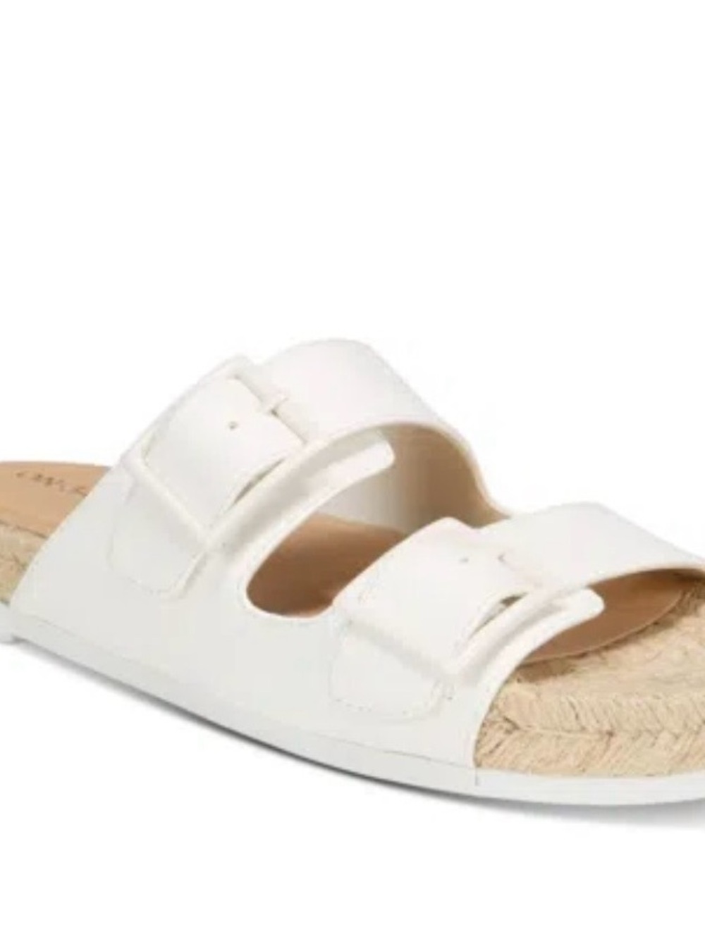 On 34th White Double Strap Slide Sandal - Women's Casual Sandal NWT